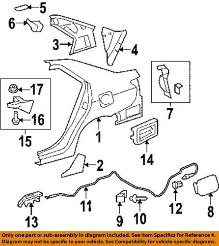 Toyota oem 7703552250 quarter panel-release cable