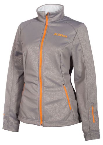 Klim grey/orange womens whistler snowmobile mid-layer jacket snocross 2017