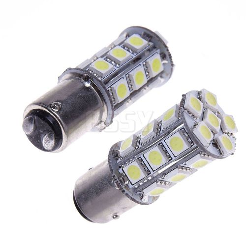 2x  xenon white 1157 bay15d 24 smd 5050 led tail brake stop signal light bulbs