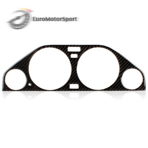 * for bmw e30 black carbon fiber m3 gauge dash cluster dial panel bezel