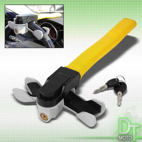 Auto car/truck mount steering wheel anti theft lock+key brand new