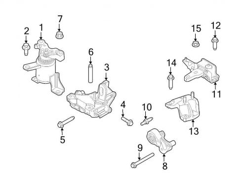 Ford oem engine mount bracket 8a6z6038a image 3