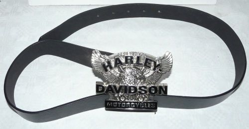 Harley davidson motorcycle belt with large 3d harley davidson m/c&#039;s buckle