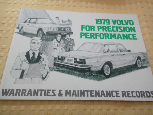 1979 volvo warranties and maintenance records booklet all models - pristine