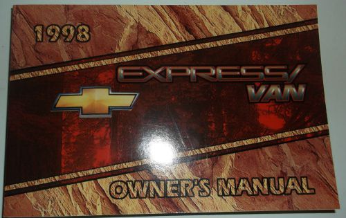 1998 chevrolet expresss van owners manual