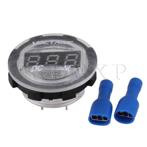 Waterproof dc12-24v green led display digital voltmeter transparent shell