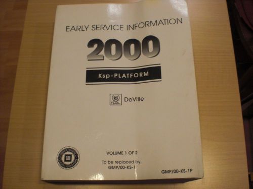 2000 cadillac de ville deville factory service shop manual 2-vol set oem 00