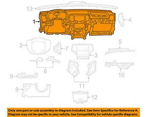 Jeep chrysler oem 11-13 grand cherokee-instrument panel dash 1tp03hl9aa