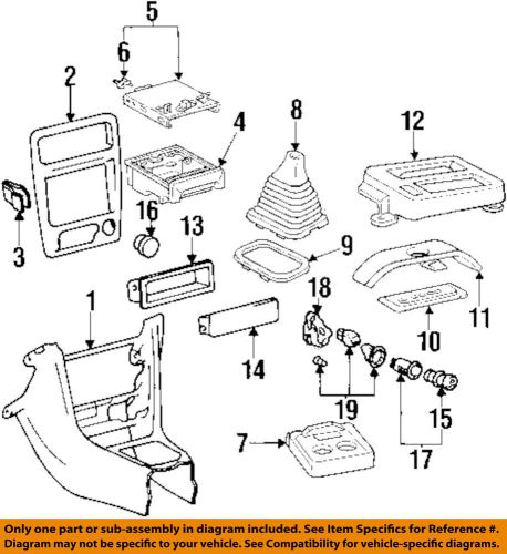 Chevrolet gm oem 98-02 prizm center console-lighter assembly 94855418