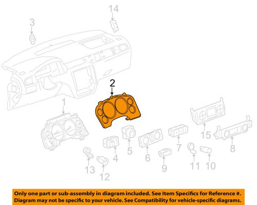 Gm oem cluster switches-cluster bezel 25804699