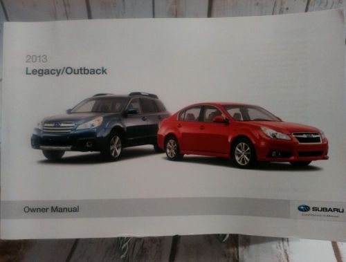 Legacy/outback 13 2013 subaru owners owner&#039;s manual models oem free shipping!!