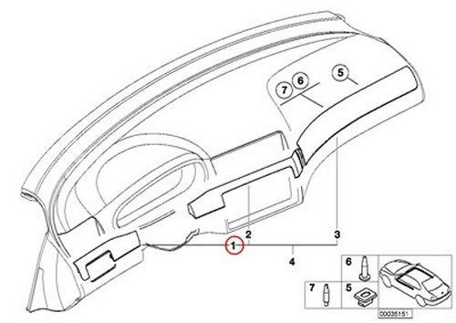 Bmw genuine interior trim decorative strip aluminum i-panel left aluminum shadow