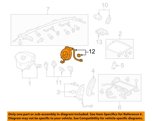 Honda oem supplemental restraint system-clockspring 77900stka02