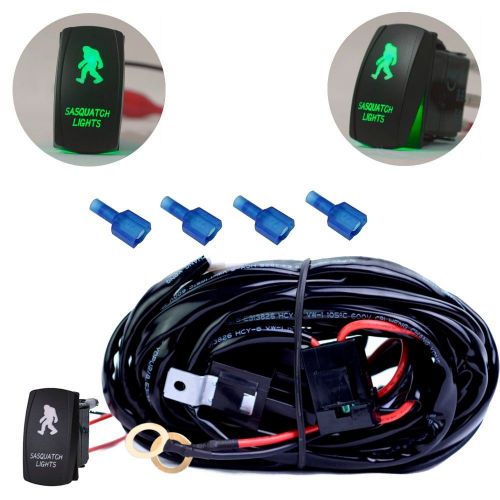 125w 2 leg wiring harness relay on/off laser rocker switch sasquatch light truck