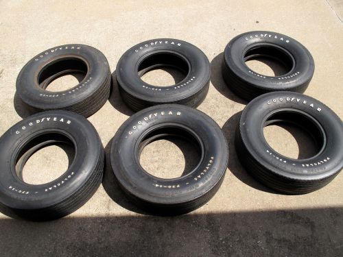 6 vintage goodyear polyglas f70-14 tires gto ss chevelle camaro  no reserve!!