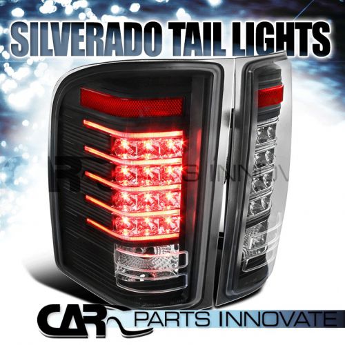 07-13 chevy silverado 1500 / 07-14 2500hd 3500hd black led brake tail light lamp