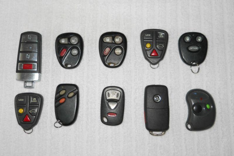 10 piece lot mixed keyless remotes