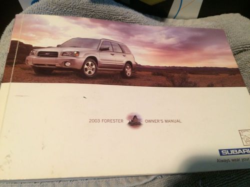 2003 subaru forester owners manual