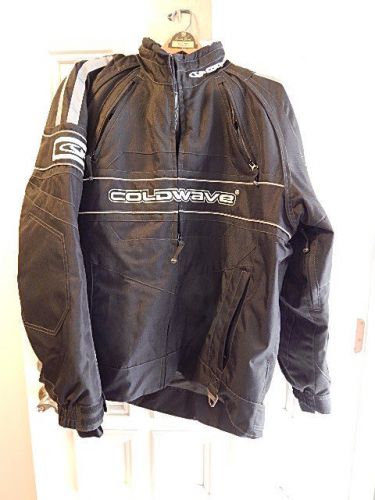 Coldwave snowmobile black jacket size xl &amp; coldwave bibs sz xl short euc