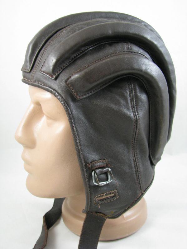 Vintage leather helmet for motorcycle