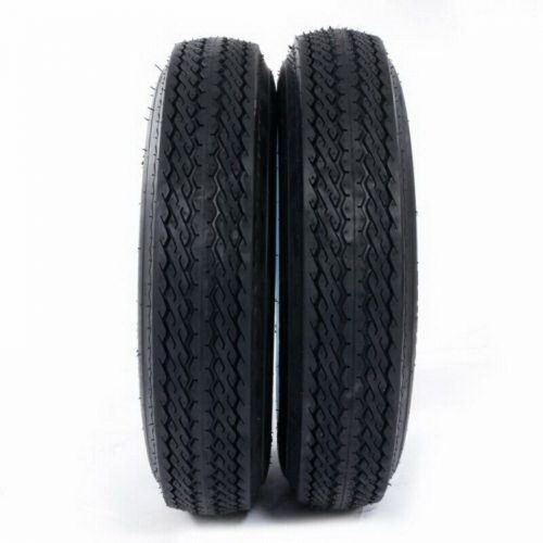 2pcs trailer tire on rim 4.80-12 4.80x12 lrb 4 lug hole bolt white spoke wheel