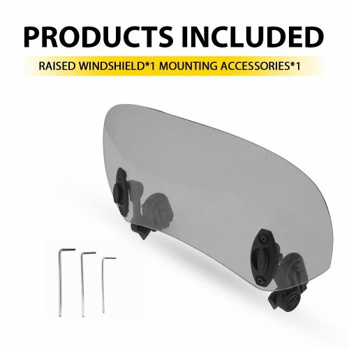 Motorcycle windshield wind screen deflector extension spoiler clip on universa m