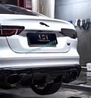 For jaguar xe 2020-23 rs style real carbon led rear diffuser bumper lip spoiler