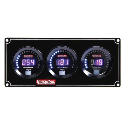 Quickcar racing 67-2031 - digital 3-gauge panel (oil pressure/water