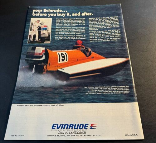 Vintage 1975 evinrude outboard motor sales brochure 32 pages