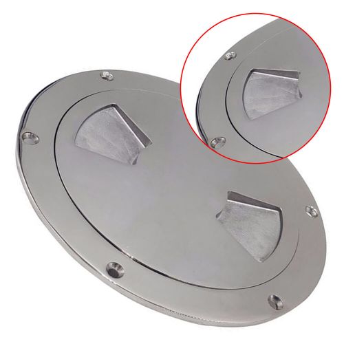 Marine polished deck plate stainless steel disc inspection access hatch cover