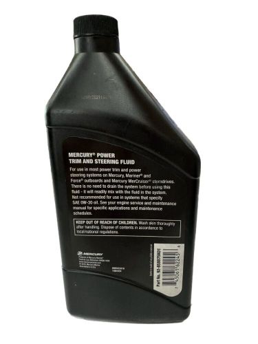 Oem mercury  power trim &amp; steering fluid  32oz    92-858075k01