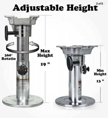 Onhi 360° adjustable 13-19” heavy duty aluminum locking boat seat pedestal