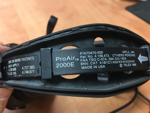 Telex proair 2000e aviation headset with microphone  read