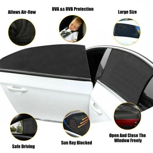 4pcs sun front shade &amp; rear window cover screen sunshade protector car usa stock