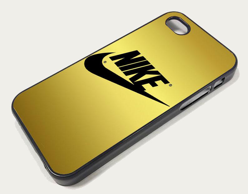 Nike gold logo apple iphone 4 4s case mint !