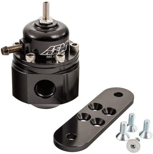 Aem 25-302bk fpr universal black high volume adjustable fuel pressure regulator