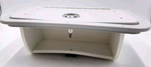 Marine boat gunwale/gunnel gray storage deck box 18&#034; x 12&#034; built in side wall