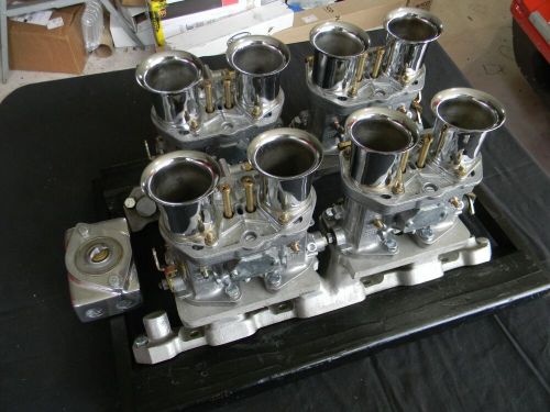 Oldsmobile/buick/rover aluminum v8 intake manifold and weber 44idf81 carburetors