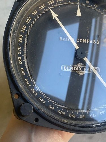 *pls read, as found* vintage bendix radio compass bearing indicator type mn-37b