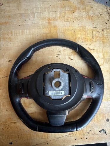 2013 fiat 500 abarth coupe sport oem steering wheel (black/red xx) mild wear