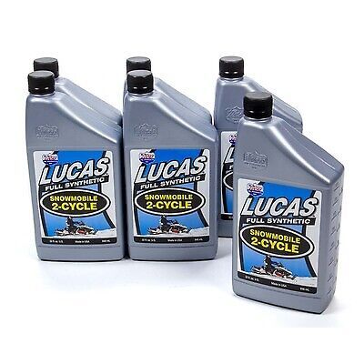 Lucas oil 2 cycle snowmobile oil synthetic case 6x1 qt. 10835