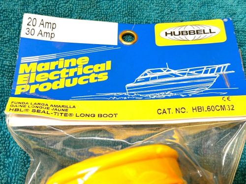 Hubbell marine seal-tite hbl60cm32 long boot fits 20 &amp; 30 amp cord plugs