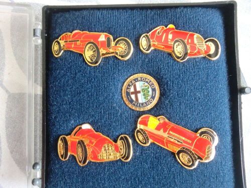 Alfa romeo pin badge collection, famous racing cars