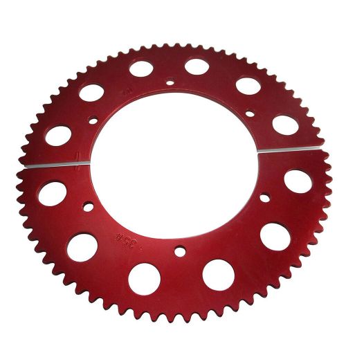 Pit parts 70 tooth #35 chain red split sprocket - mini bike &amp; go kart parts pp70