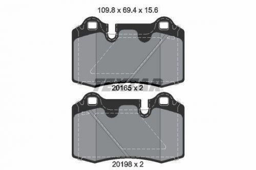 For aston martin db9 vantage volante 05-16 textar oem rear brake pads set