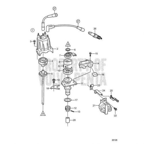 Volvo penta distributor mounting gasket #3852660