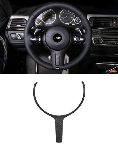 Carbon fiber steering wheel trim for bmw m-sport f20 f22 f30 f31 forged pattern