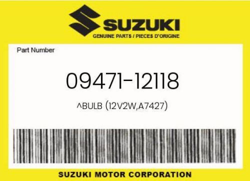 Suzuki genuine  bulb (12v2w,a7427) - 09471-12118