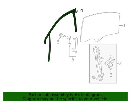 Genuine gm glass run 42774474