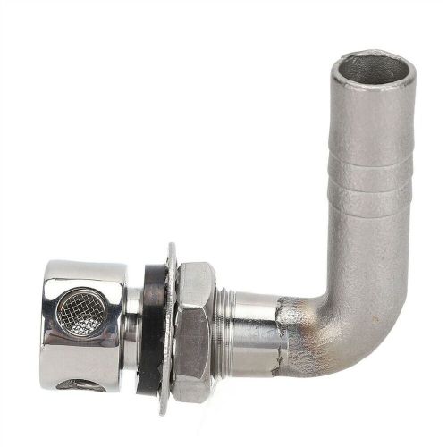 1 x boat yacht fuel tank vent marine grade stainless steel 90 degree accessory